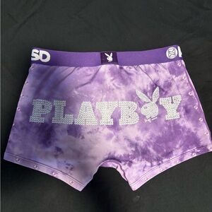 PSD Womens Playboy Purple Tie-Dye Shorts